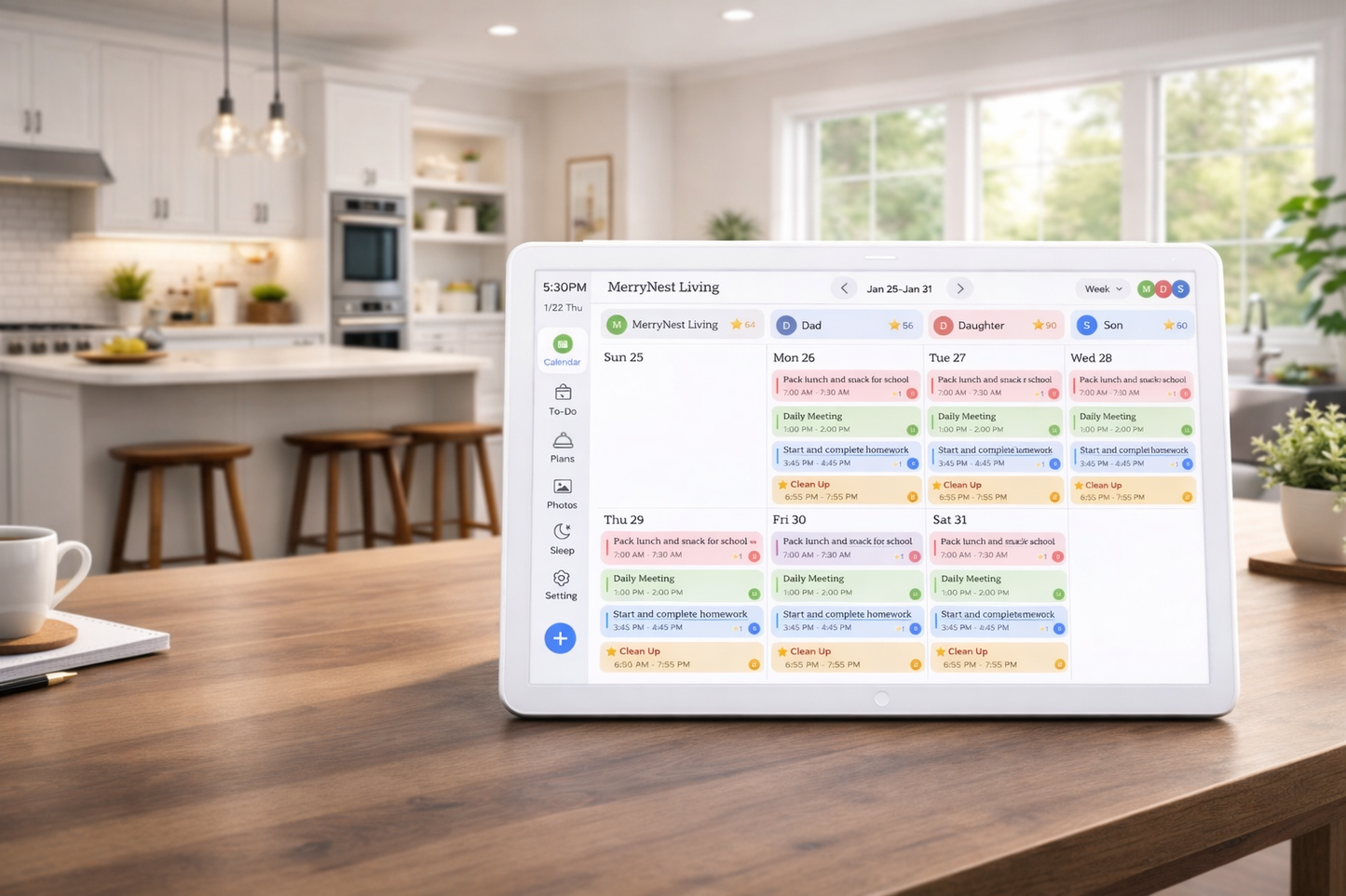 MerryNest Living Family Calendar