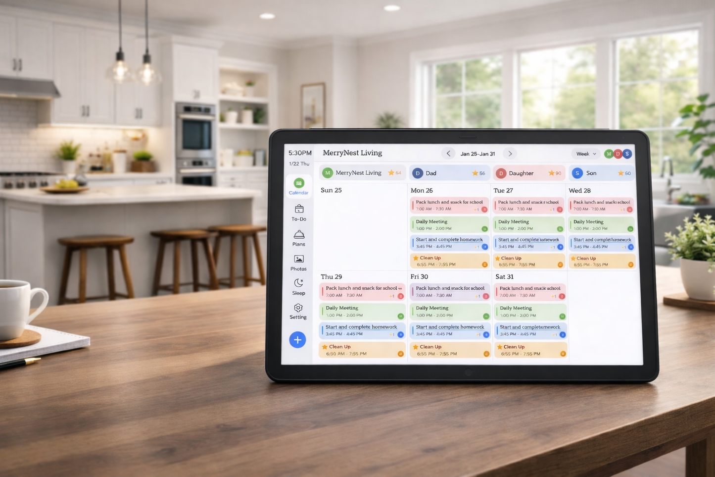 MerryNest Living Family Calendar